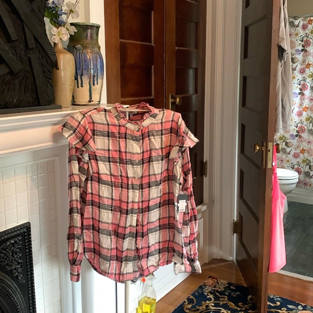 Crown & Ivy petites country roads signature flannel top. NWT. Retail 59.50